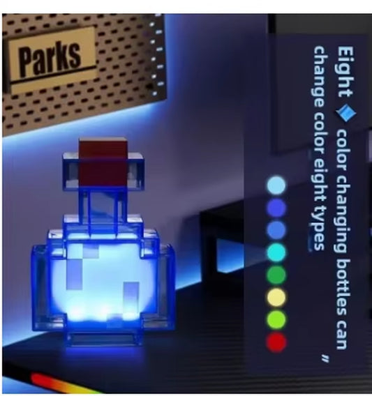 Magic Potion Bottle Tap to Cycle 7 Colors Mood Night Light Cool Bedside Desk Decor Small Ornaments Gift for Kids Teens Adults